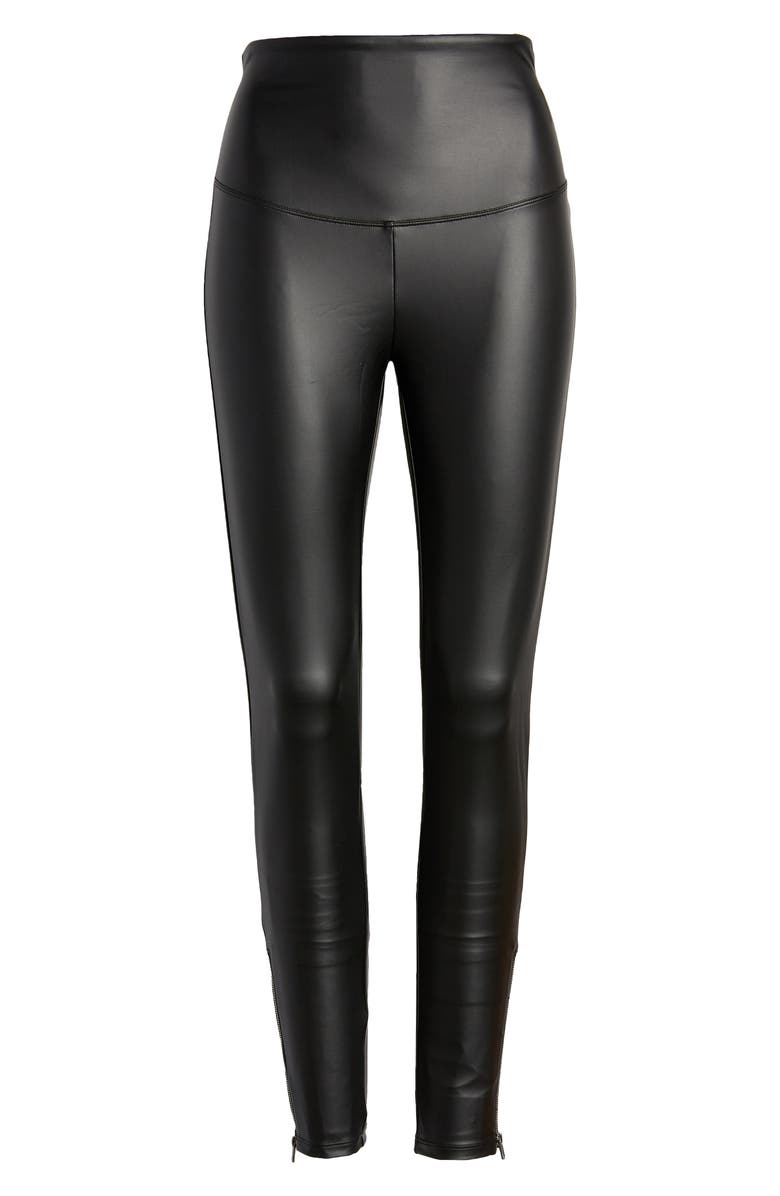 Yummie Faux Leather Leggings, Alternate, color,