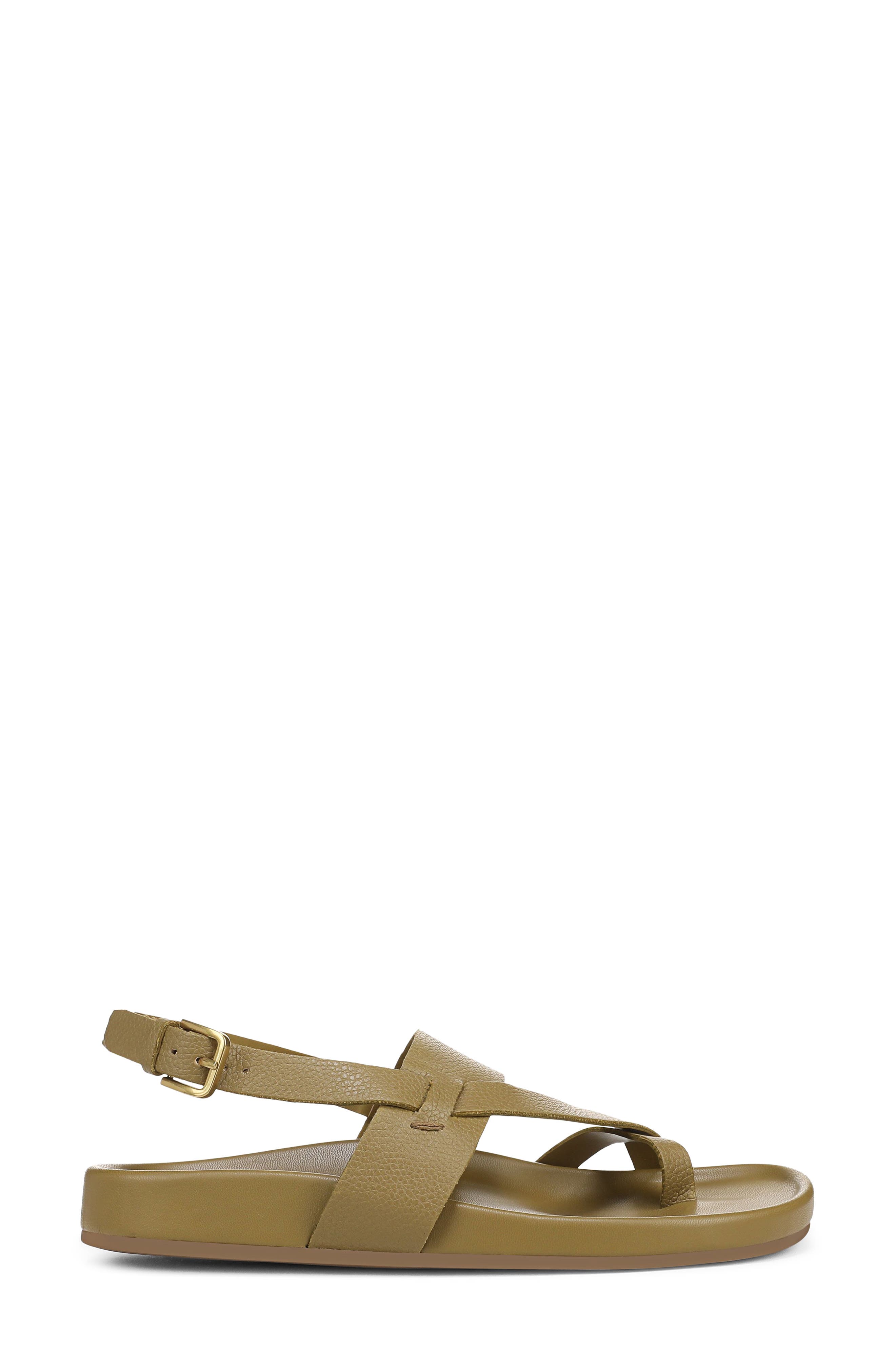 Beryl Toe Loop Slingback Sandal, Alternate, color, FERN GREEN FAUX LEATHER
