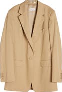 Dries Van Noten One-Button Cotton Twill Blazer