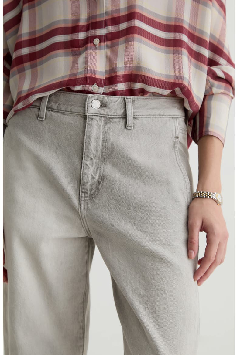 Mercer Cuffed High Waist Barrel Jeans, Alternate, color, SENSORY