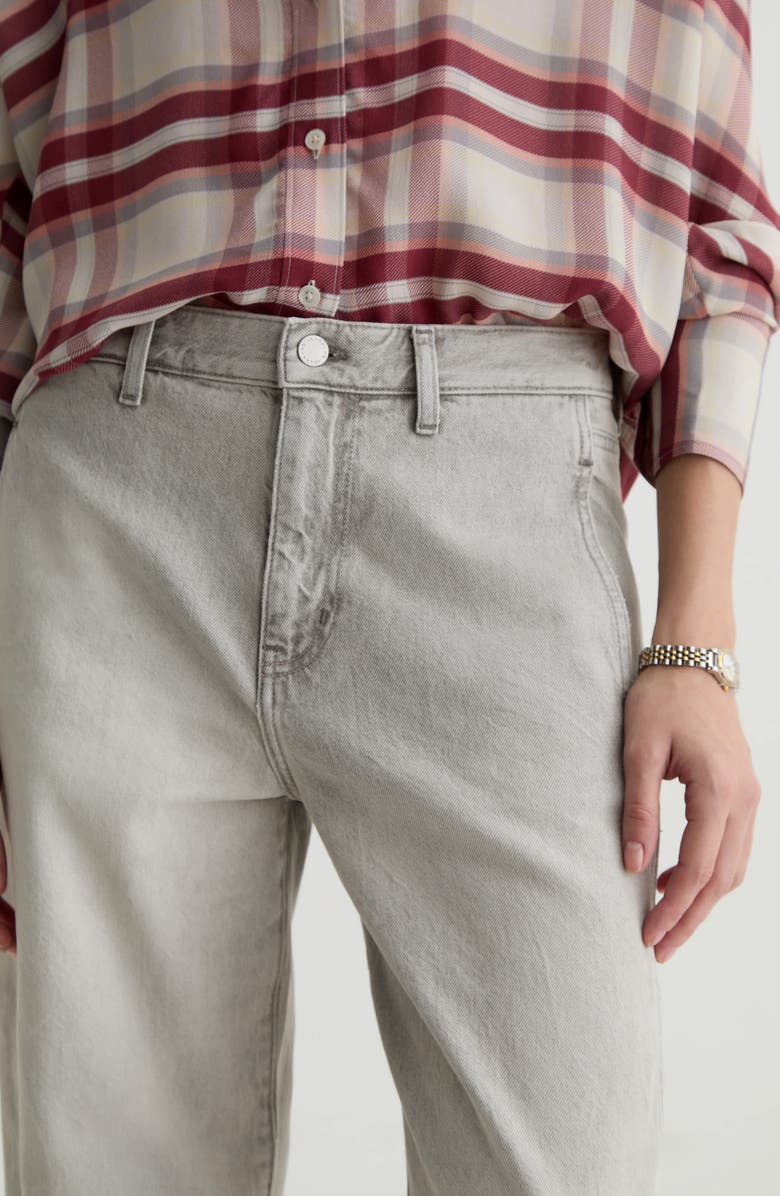 AG Mercer Cuffed High Waist Barrel Jeans, Alternate, color, Sensory