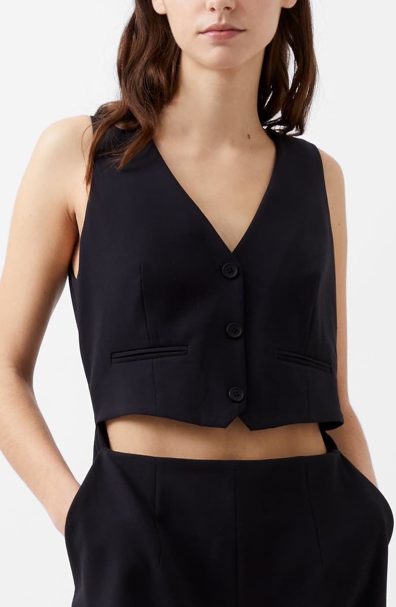 French Connection Gemma Cutout Vest Dress, Alternate, color, 01-Blackout