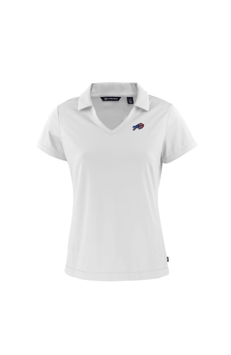 Cutter & Buck Women's Cutter & Buck  White Buffalo Bills  Daybreak Eco Recycled V-neck Polo, Alternate, color, 