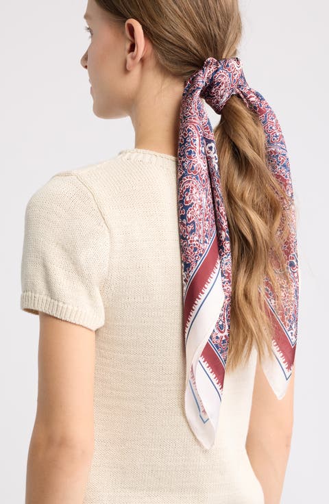 4-Piece Scrunchie & Square Scarf Set
