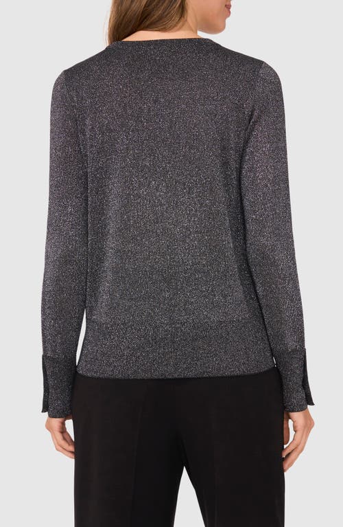 Halogenr Halogen(r) Rhinestone Button Sweater In Midnight Black