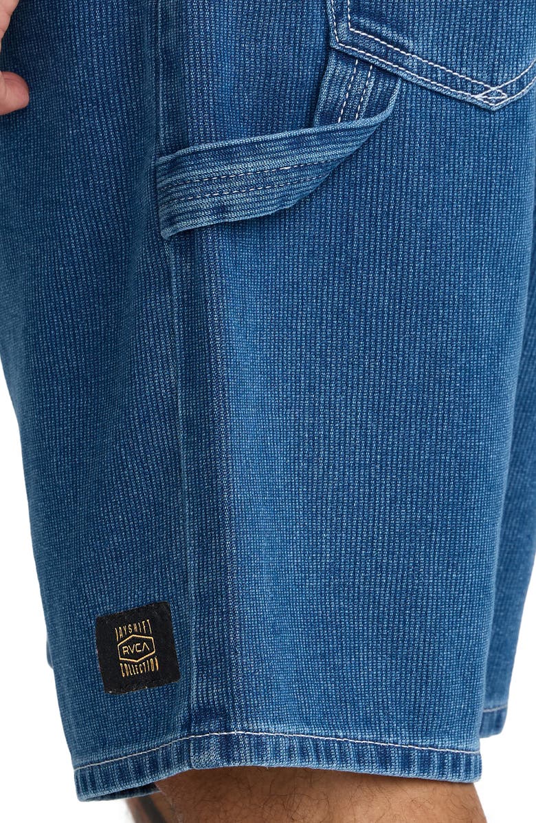 RVCA Dayshift Denim Carpenter Shorts, Alternate, color, Blue Collar