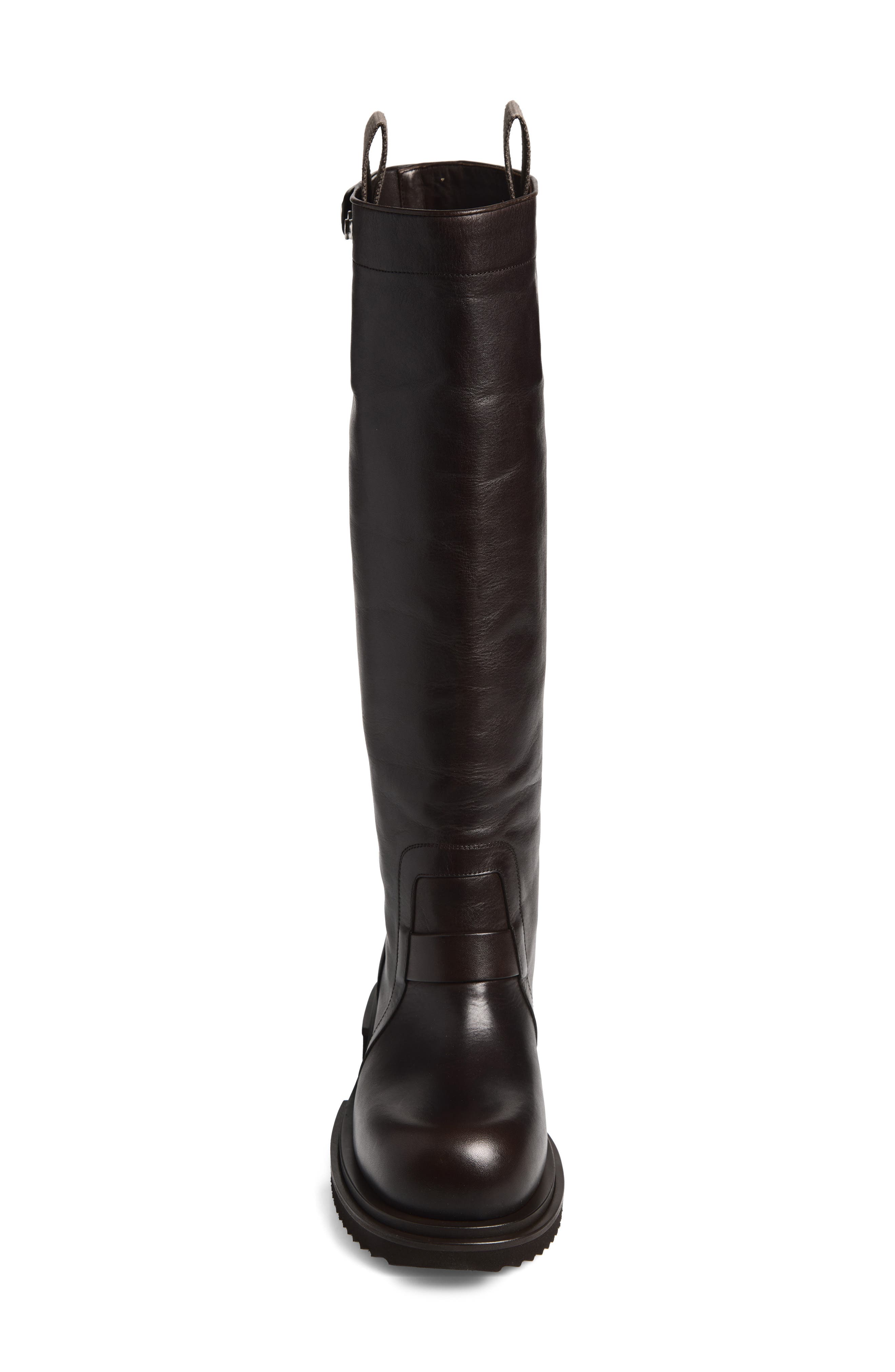 Gabe Pull-On Knee High Boot, Alternate, color, GREASE