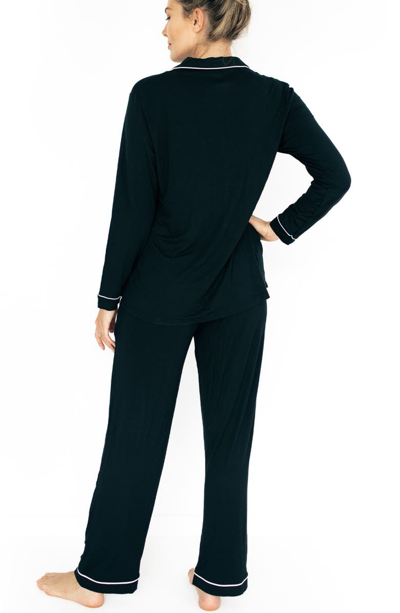 Kindred Bravely Clea Long Sleeve Pajama Set, Alternate, color, Black