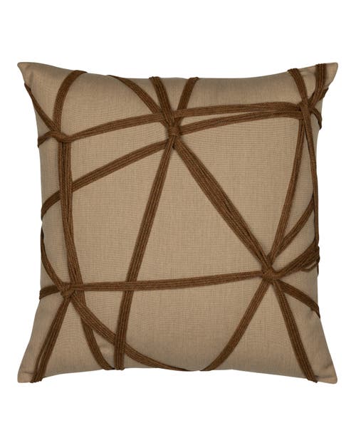 Elaine Smith Interlace Chestnut Indoor & Outdoor Woven Accent Pillow In Brown