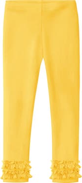 CITY THREADS Baby Girls Soft 100% Cotton Ruffle Leggings