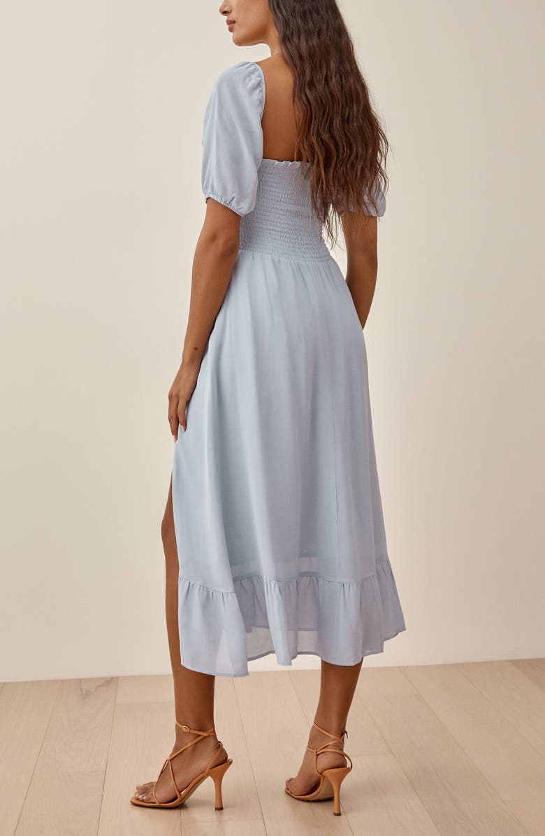 Reformation Meadow Floral Print Midi Dress, Alternate, color, 