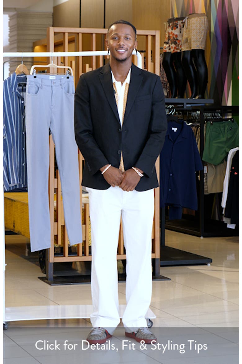 Slim Fit Solid Linen Blend Sport Coat video