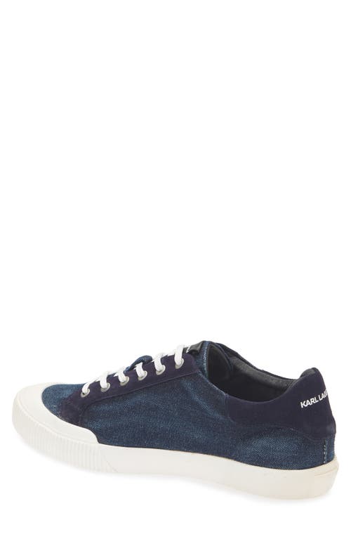 Karl Lagerfeld Paris Low Top Sneaker In Blue