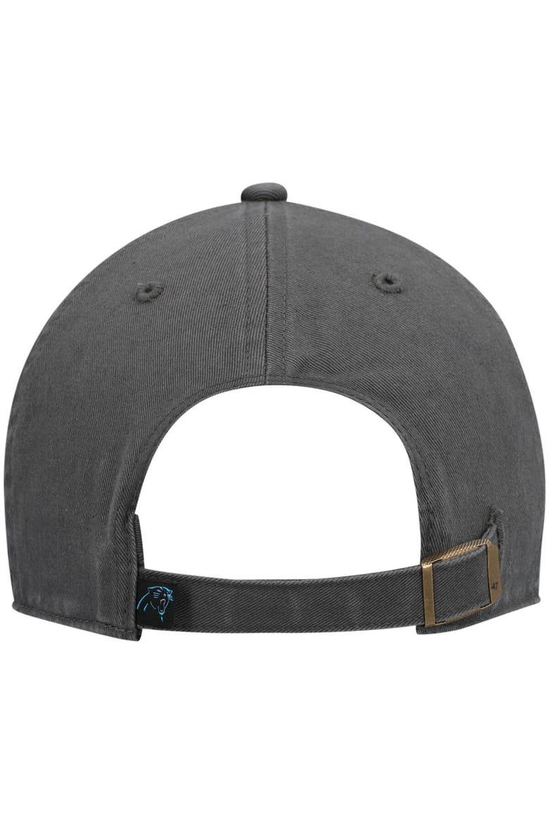 Men's '47 Charcoal Carolina Panthers Clean Up Script Adjustable Hat, Alternate, color, Charcoal