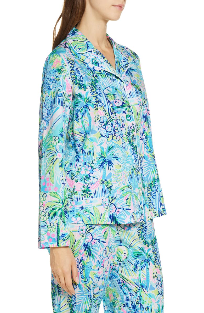 Lilly Pulitzer<sup>®</sup> Woven Pajama Top, Alternate, color,