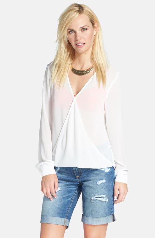 WAYF WAYF CHIFFON WRAP BLOUSE 