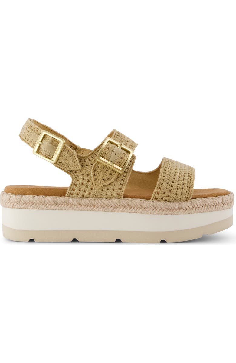 TOMS Giana Flatform Sandal, Alternate, color, Dark Beige