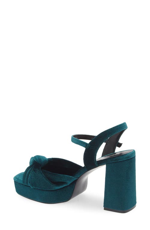 Abound Pamela Velvet Platform Sandal In Green Beetle