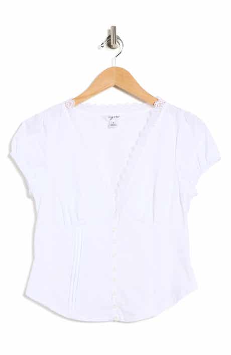 Vigoss Lace Trim Milkmaid Top