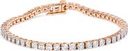 Haus of Brilliance Silver 1.0 Cttw Rustic Diamond Tennis Bracelet