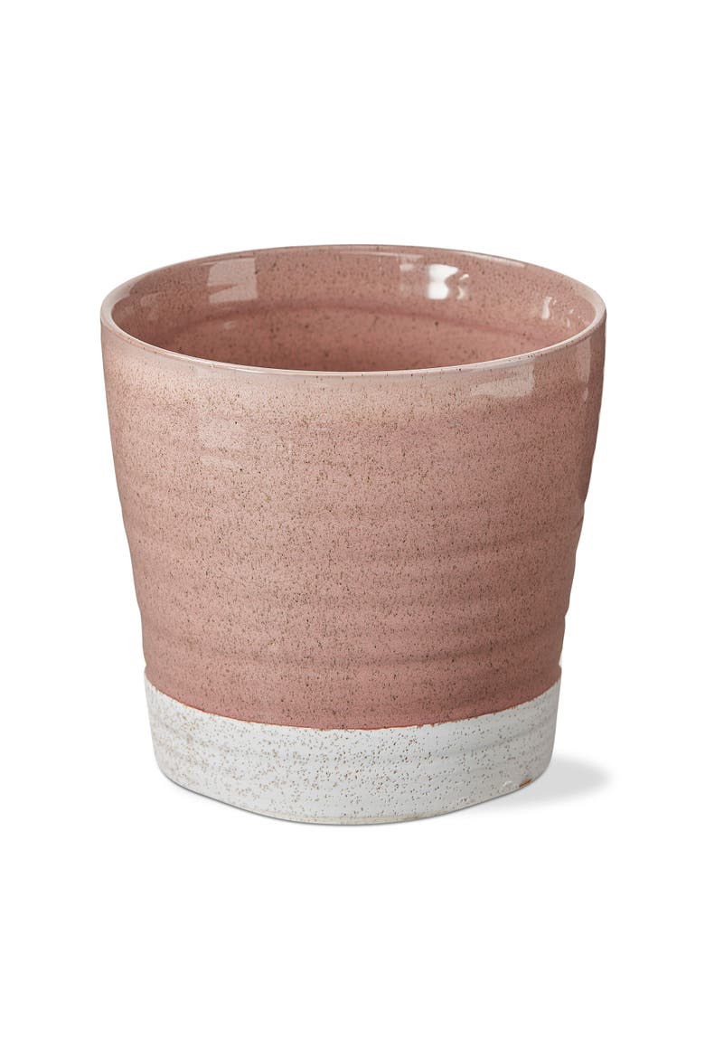 Large Two Tone BCeramic Garden Planter Easy to Clean, Main, color, Pink