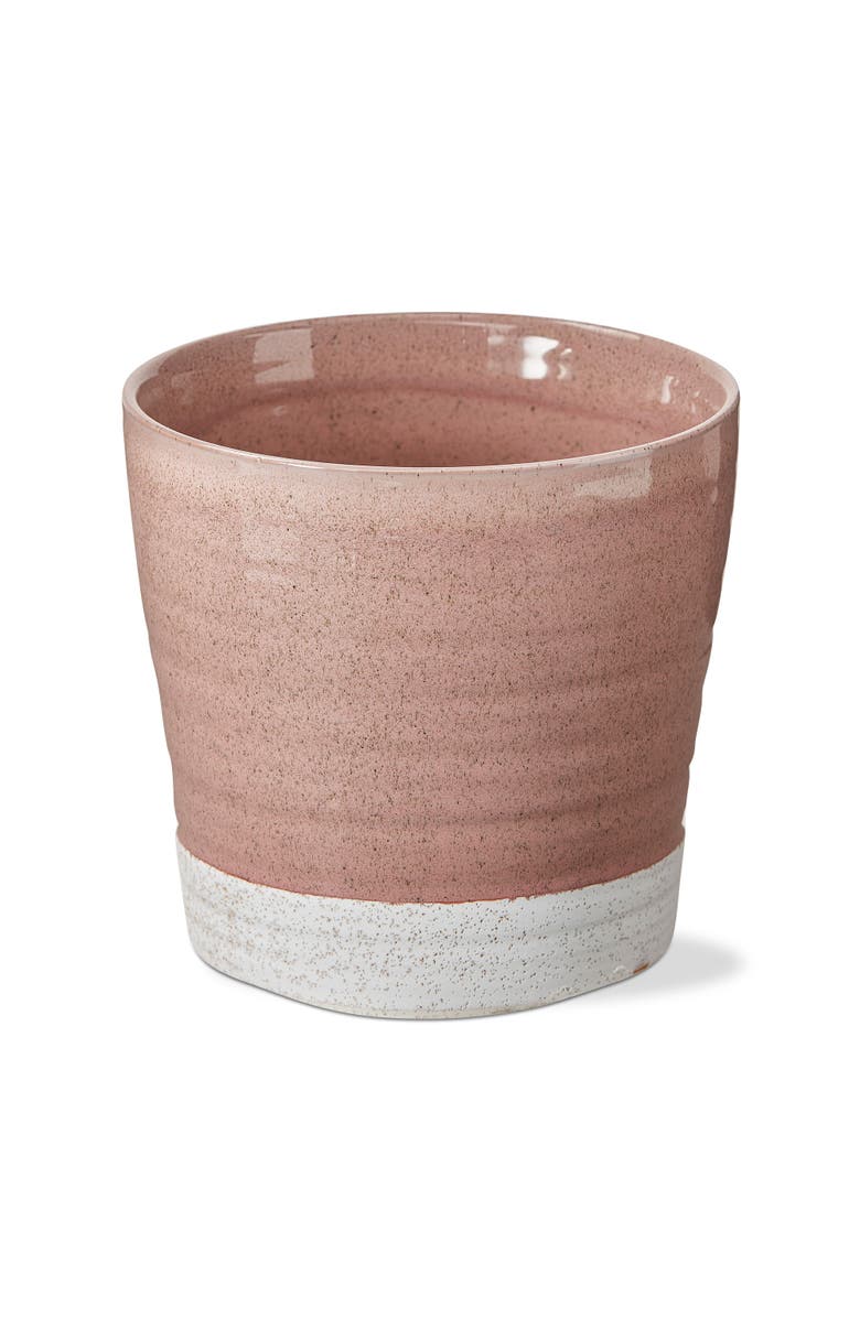 tag Large Two Tone Blush Ceramic Garden Planter Easy to Clean, Main, color, Pink