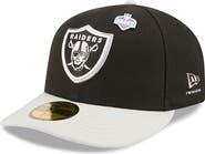 New Era Men's New Era Black/Silver Las Vegas Raiders 2026 NFL Draft Pre-Curved 59FIFTY Fitted Hat