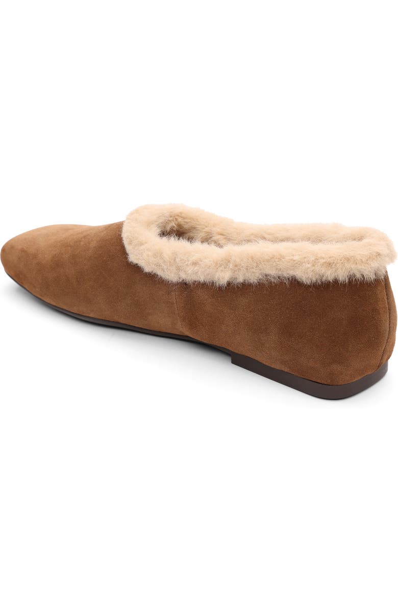 Ash Bianca Faux Fur Lined Ballet Flat, Alternate, color, Land