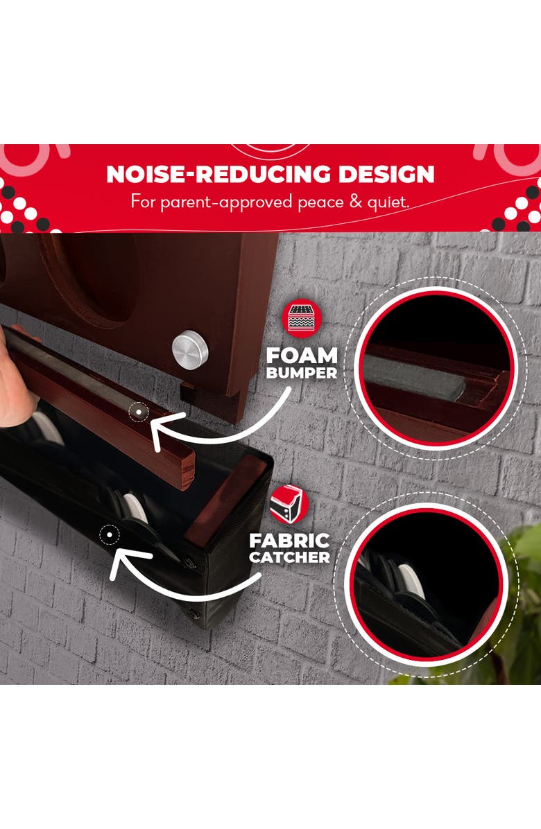 Swooc Games Wall Mounted Giant 4 In A Row Game, Alternate, color, Brown