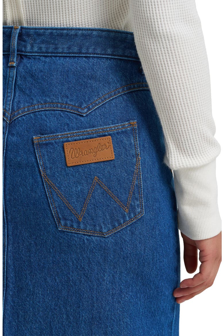 Western Seam Midi Jeans Skirt, Alternate, color, ALISON