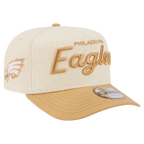 Men's New Era  Cream Philadelphia Eagles Herringbone 9FIFTY A-Frame Snapback Hat