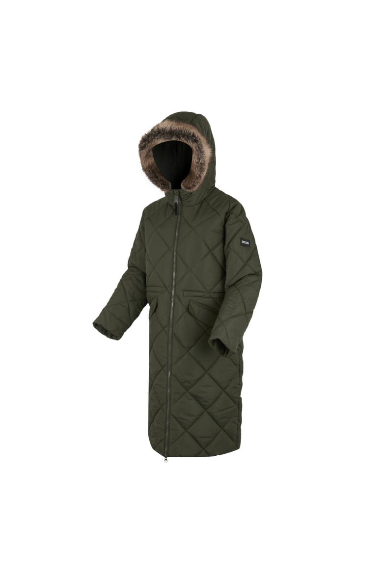 Freyla Padded Jacket, Alternate, color, Dark Khaki