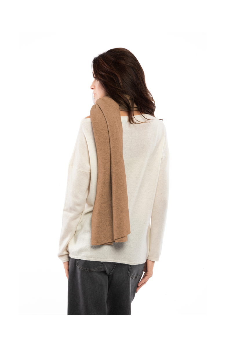 Monticelli Cashmere Double-Knit Pure Cashmere Cape Wrap, Alternate, color, Camel