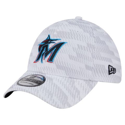 Men's New Era  White Miami Marlins Graded 39THIRTY Flex Hat