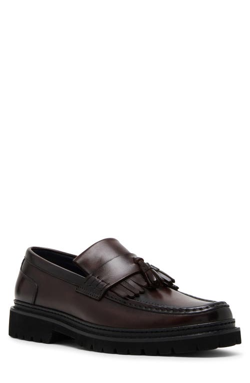 Steve Madden Ashford Lugged Kiltie Tassel Loafer In Brown