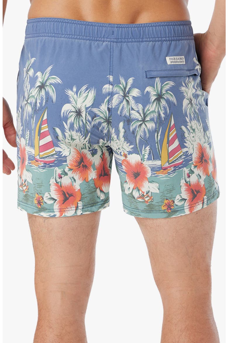 The Bungalow Water Repellent Swim Trunks, Alternate, color, ISLAND LIFE