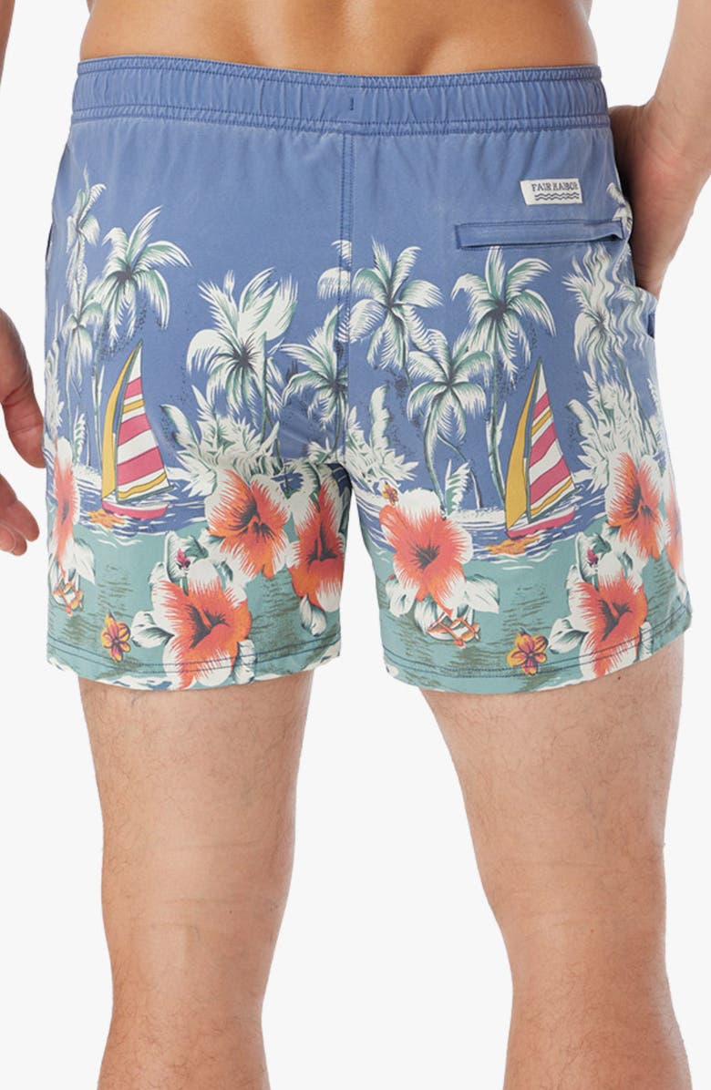 Fair Harbor The Bungalow Water Repellent Swim Trunks, Alternate, color, Island Life