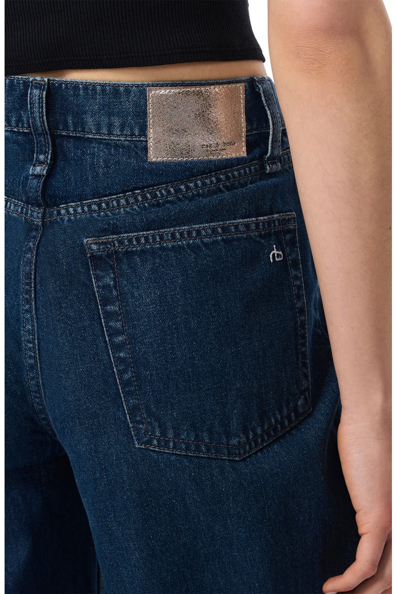 Sofie Jewel Cuff High Waist Ankle Wide Leg Jeans, Alternate, color, DAWN JEWEL