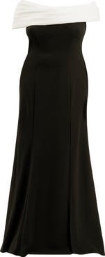 Tadashi Shoji One-Shoulder Taffeta Gown