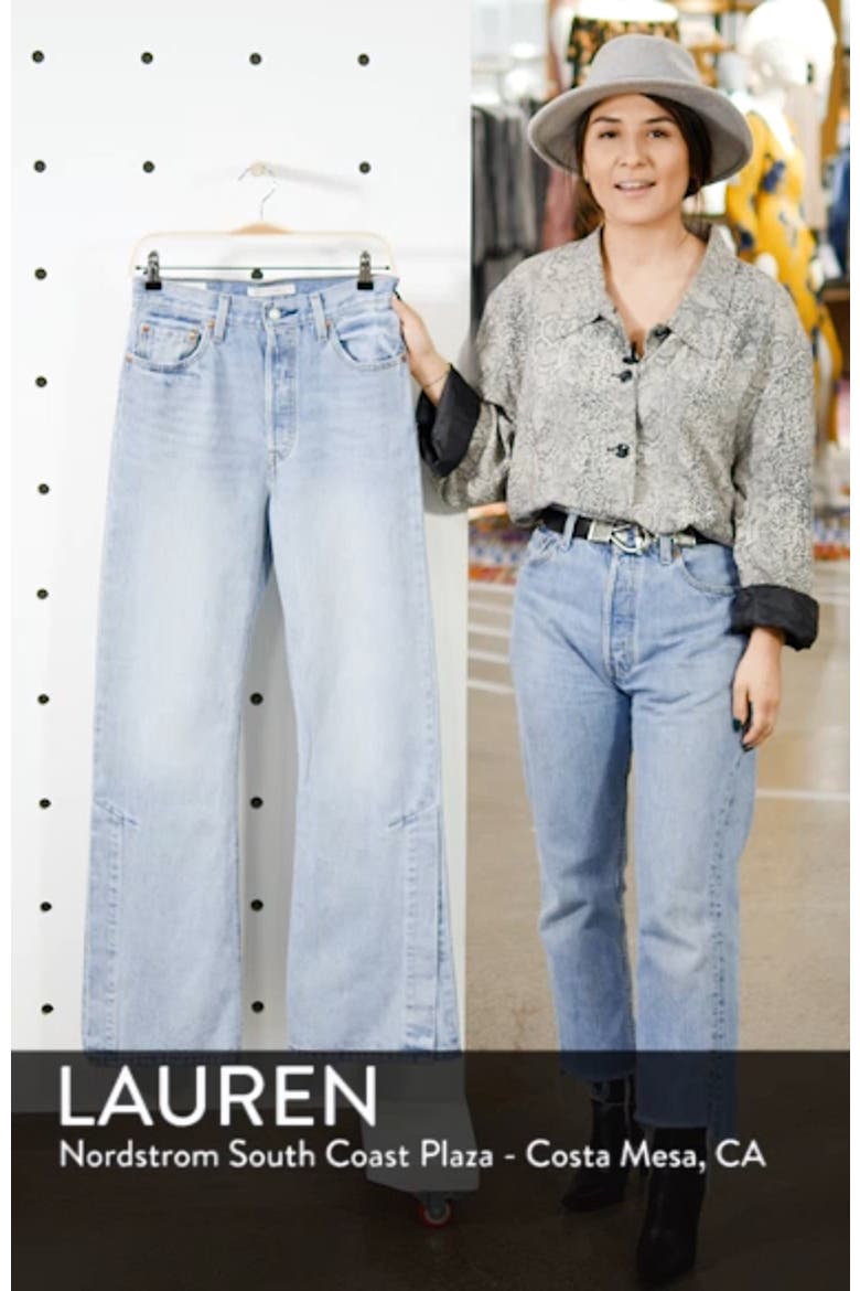 Levi's® Ribcage Super High Waist Split Flare Jeans video