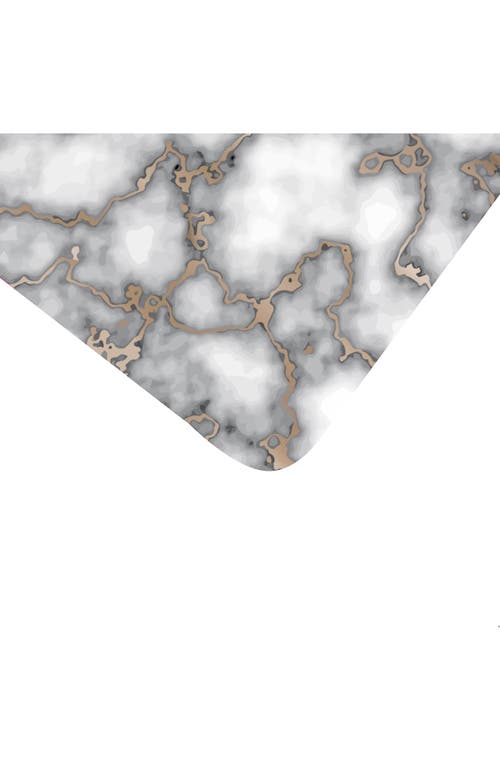 Dainty Home Marble Print Set Of 4 Placemats In Gray