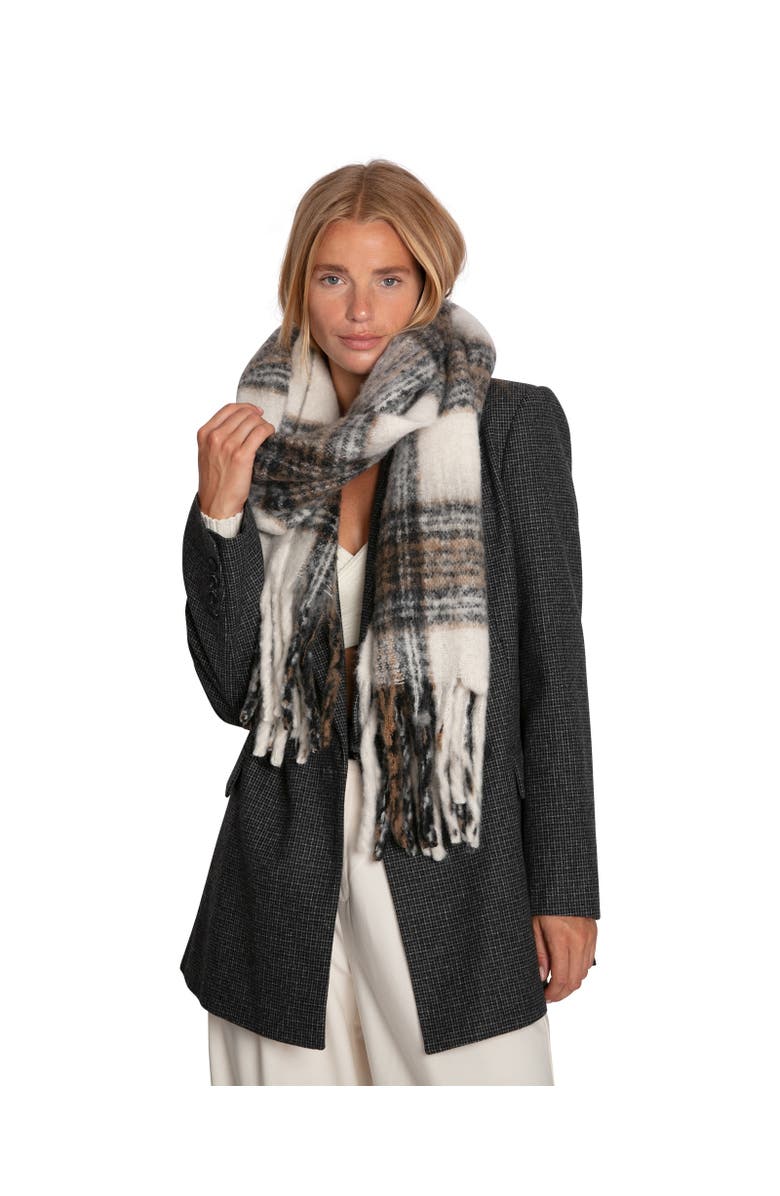 Belle & Bloom Still Into You Scarf, Main, color, Black/White