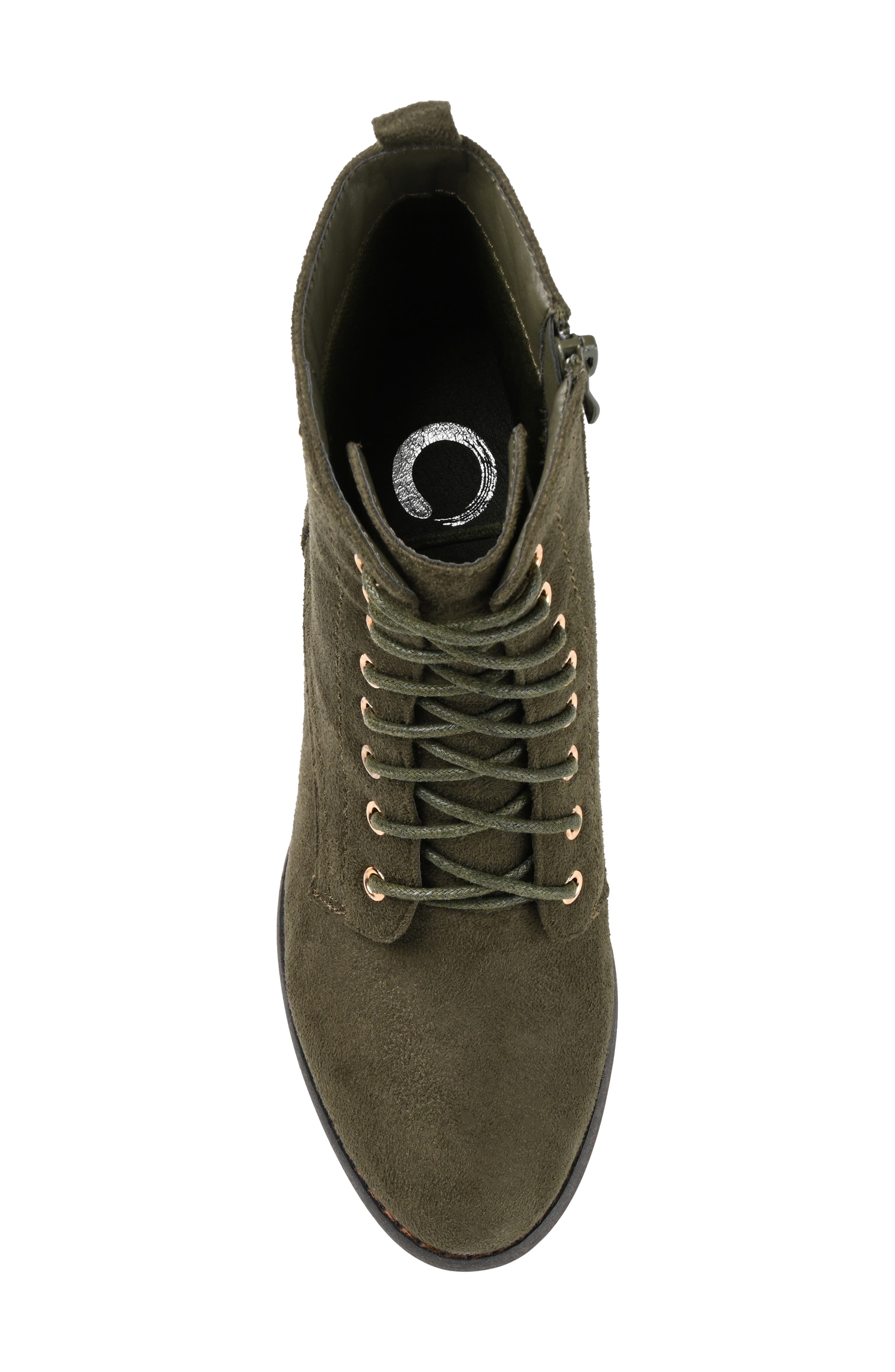 JOURNEE Baylor Lace-Up Boot, Alternate, color, OLIVE