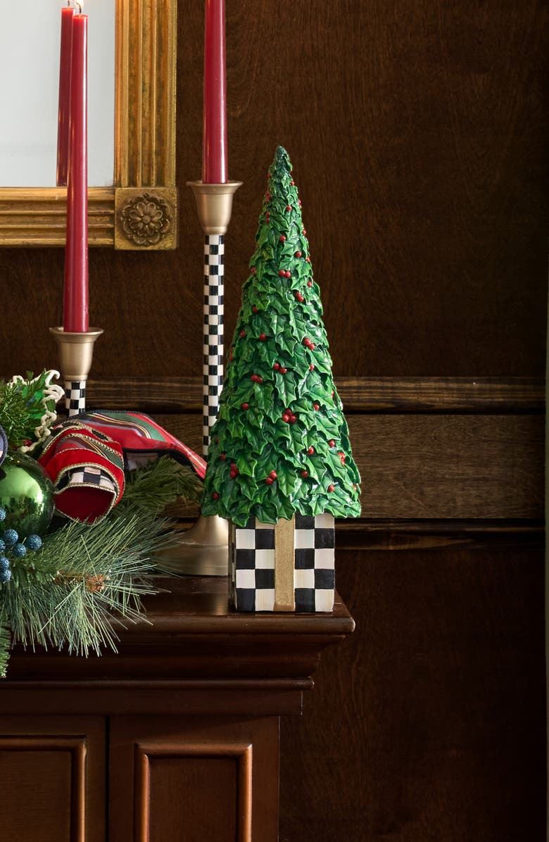 MACKENZIE CHILDS Holly Leaf Tree, Alternate, color, Green