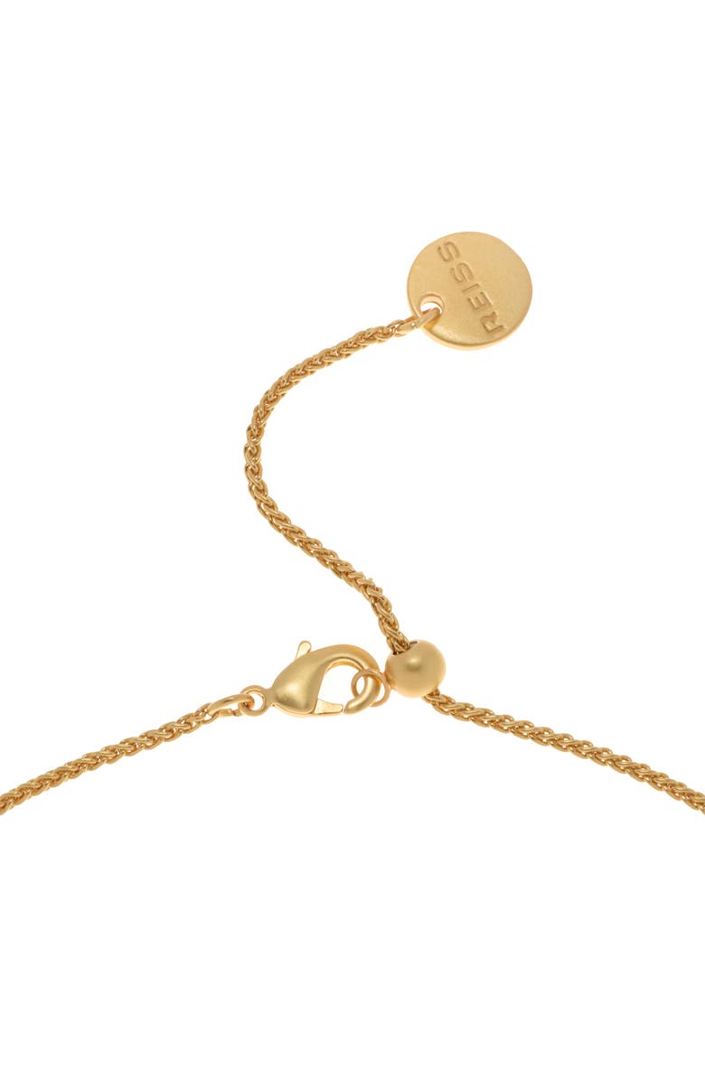 Reiss Pia Pendant Necklace, Alternate, color, Gold Tone / Burgundy