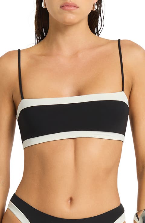 Fosca Reversible Crop Swim Top