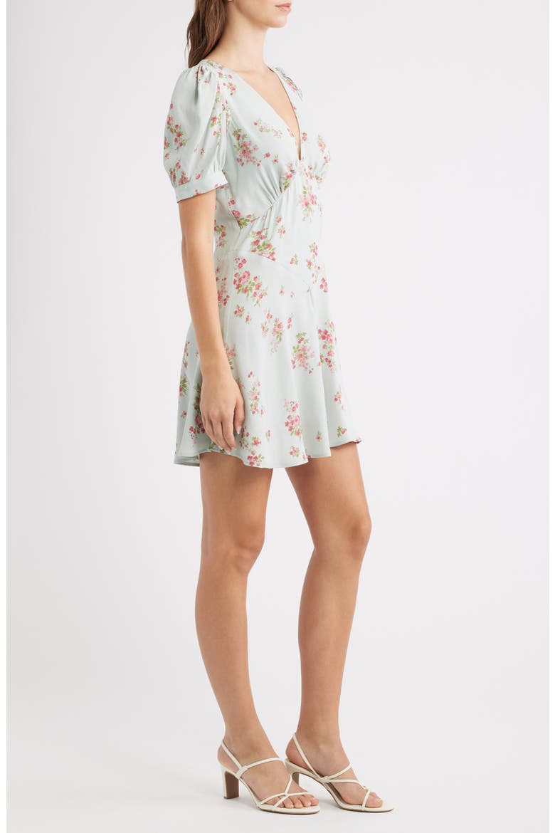 Naira Puff Sleeve Minidress, Alternate, color, DAMA