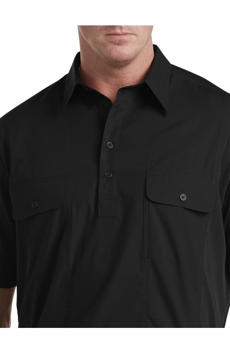 Harbor Bay by DXL Banded-Hem Polo Shirt, Alternate, color, Black