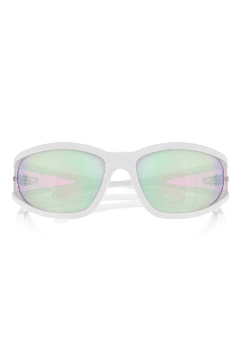 65mm Oversize Pillow Sunglasses, Alternate, color, MATTE WHITE/ BUBBLE
