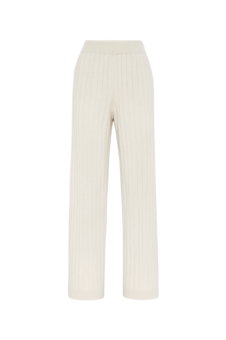 Cashmere knit trousers, Main, color, Beige
